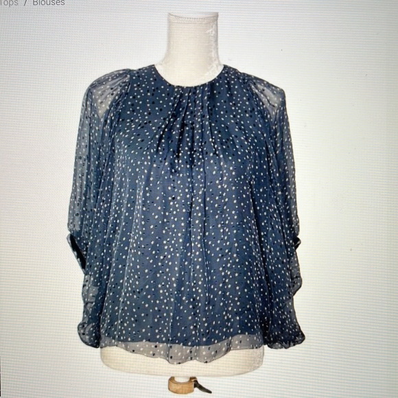 Anthropologie Tops - Anthropologie Sita Murt Starry Night Silk  Blouse